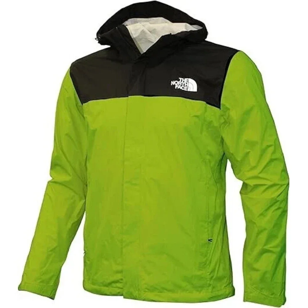 The North Face Venture 2 Rain Jacket Men Green Dryvent Waterproof Hooded SGN1479